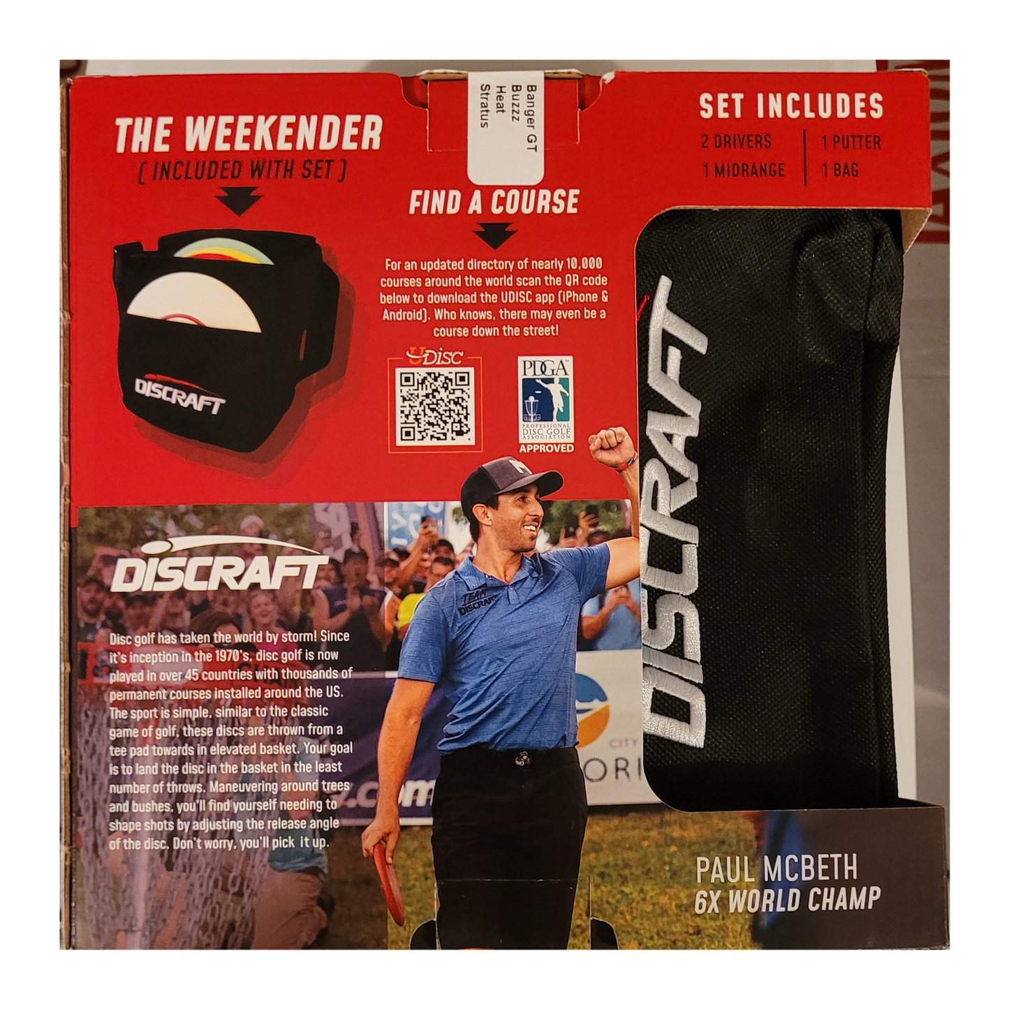 Discraft Deluxe Disc Golf Set With Bag