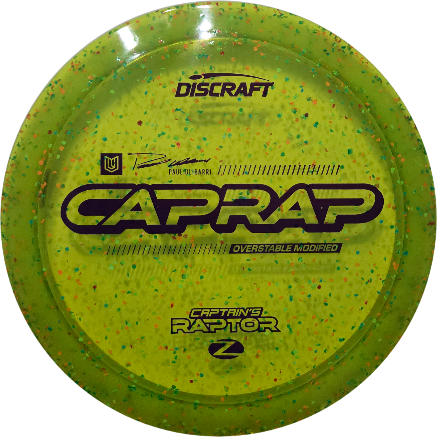 Discraft 2026 Paul Ulibarri CAPRAP Z Confetti Captain’s Raptor